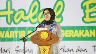 Wamabida Pramuka Lampung Jihan Nurlela Hadiri Halal Bihalal Kwarda Pramuka di Lampung Timur