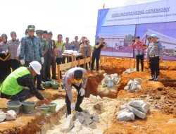 Ground Breaking Pembangunan Gudang Pangan, Polda Lampung Dukung Asta Cita Presiden RI