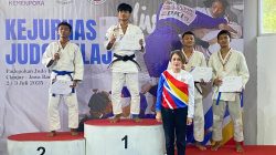 Judoka Pelajar  Lampung Raih 14 Mendali di kejurnas Judo Ciloto 2025