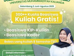 Universitas Muhammadiyah Kalianda Buka Pendaftaran Mahasiswa Baru, Sediakan 300+ Kuota Beasiswa Kuliah Gratis