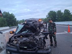 Mobil Kecelakaan Tanpa Pengemudi di Tol Bakter, Terpantau Masuk dari GT Kayu Agung Utama