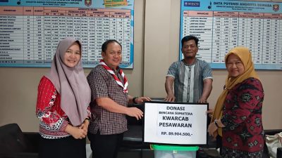 Kwarda Lampung Terima Dana Bumbung Kemanusiaan dari Kwarcab Pesawaran