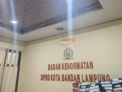 BK DPRD Bandar Lampung Sidangkan Tiga Anggota Dewan Pekan Depan