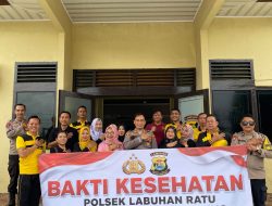 Puskesmas Labuhan Ratu Gelar Cek Kesehatan Gratis pada HUT Bhayangkara di Polsek Labuhan Ratu
