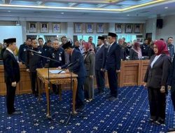 Sekdaprov Lampung Lantik 6 Pejabat Eselon II, Ini Susunan Barunya