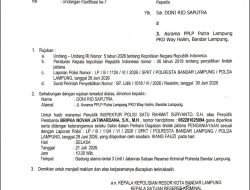 Didampingi Kuasa Hukum, Doni Rio Saputra Dipanggil Satreskrim Polresta Bandar Lampung