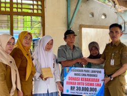 Disdik Melalui MKKS Salurkan Donasi untuk Siswa Korban Kebakaran di Tiga Kabupaten