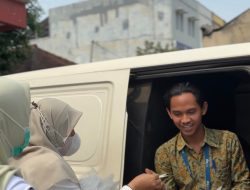 Puskesmas Way Kandis Edukasi Warga dan Bagikan Masker Terdampak Abu Vulkanik Anak Krakatau