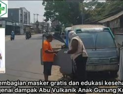 Puskesmas Sukabumi Bagikan Masker Gratis dan Edukasi Warga Waspadai Dampak Abu Vulkanik
