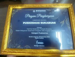 Puskesmas Sukabumi Raih Juara 1 Fasilitas Kesehatan Berkomitmen Pelayanan JKN 2026