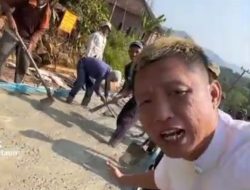 Warga Sinar Jawa dan Lebuay Patungan Rp60 Juta Cor Jalan, Bang Taun Sentil Bupati Tanggamus